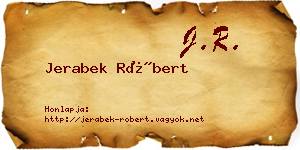 Jerabek Róbert névjegykártya